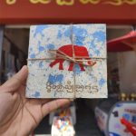 Blue Splatter elephant poo paper