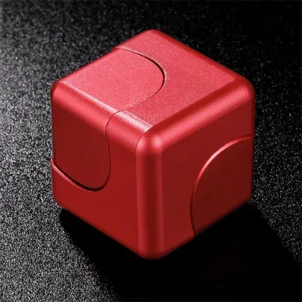 metal fidget cube red
