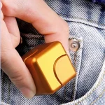 metal fidget cube yellow