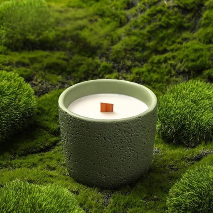 Cement Cup Aromatherapy Candle Icelandic Moss(Green)