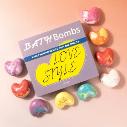 Set Bath Bomb Set Heart Shaped (2)
