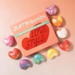 Set Bath Bomb Set Heart Shaped (3)