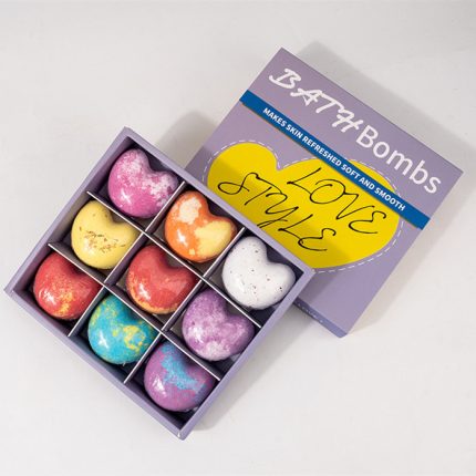 Set Bath Bomb Set Heart Shaped Lavender Heart Bath Bomb Set